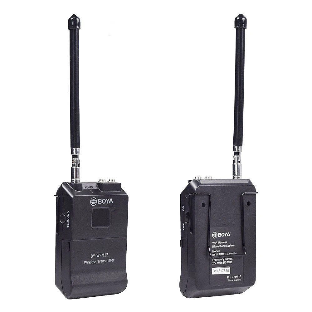BOYA BY-WFM12 VHF беспроводной петличный микрофон для DSLR камер и смартфонов