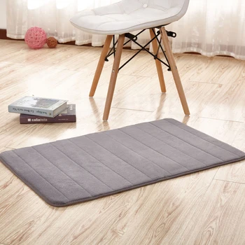 

New 40*60cm Bath Mat Bathroom Carpet Water Absorption Rug Shaggy Memory Foam Bathroom Mat kitchen Floor