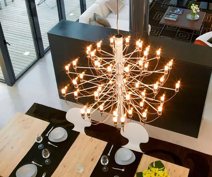 

European Modern Candles Pendant Lights Fixture Modern Shining Droplights Foyer Dining Room Hotel Restaurant Clubs Pendant Lamps