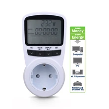 New EU Plug Socket Energy Meter Electricity Watt Voltage Amps Usage Frequency Monitor Analyzer Power Manage New EU Plug Socket Energy Meter Electricity Watt Voltage Amps Usage Frequency Monitor Analyzer Power Manage