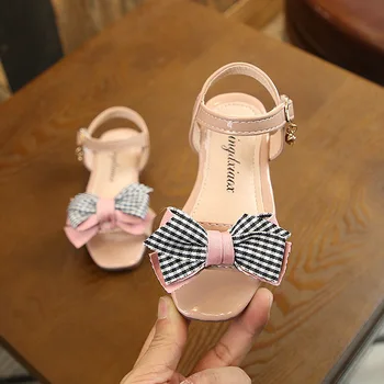 

AFDSWG kids shoes summer Fashion bow sandals for toddler girls Pink princess shoes for girls kids Low-heeled
