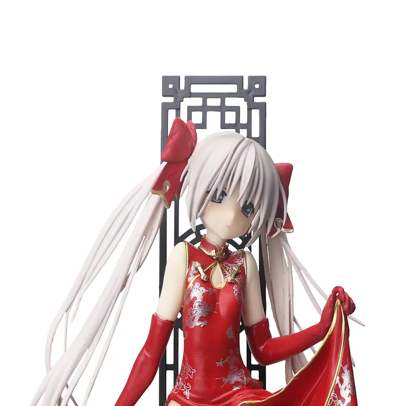22cm Adult Love JP Anime Game Black Silk Dress Yosuga no Sora Kasugano Sora Sexy PVC Action Figure Collectible Toy Free Shipping (6)