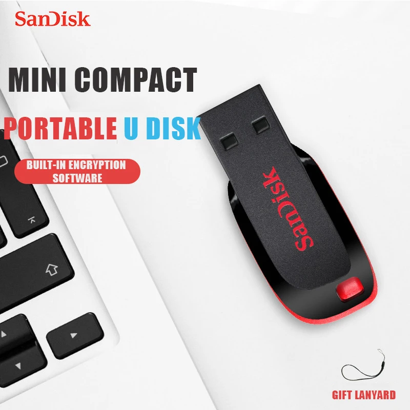 Оригинальный usb накопитель SanDisk 8 ГБ 16 32 64 флеш CZ50 USB 2 0 карта памяти 128 накопитель|USB