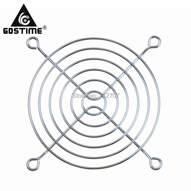 50pcs lot 90mm Chrome Silvery Metal For PC Fan Grill Finger Guard Protection 9cm