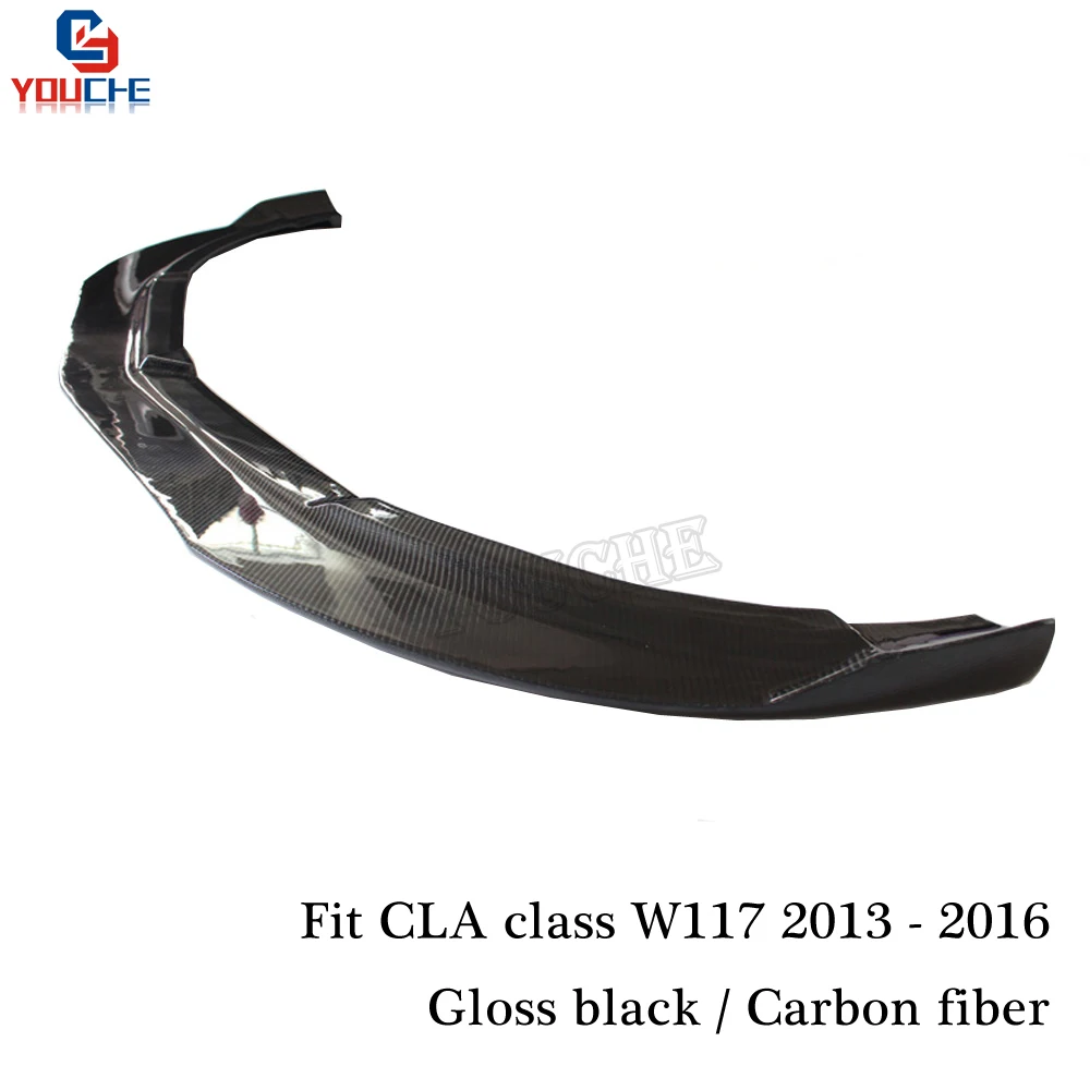 Mercedes W117 передний бампер для губ из углеродного волокна спойлер Benz CLA Class 2013 2016 CLA180