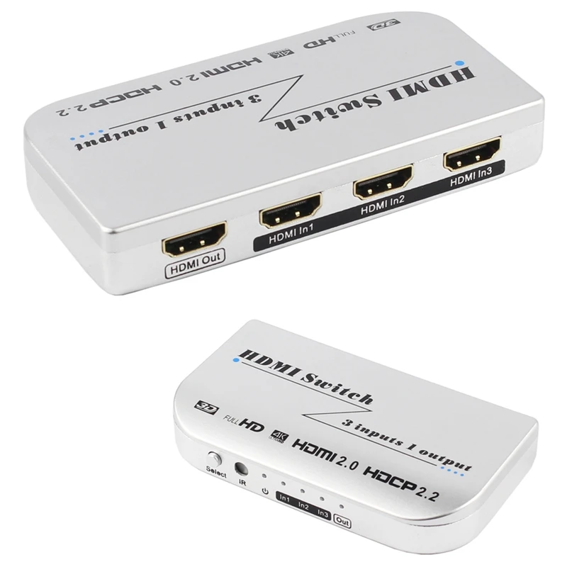 Hdmi коммутатор 3X1 4K X 2 k@ 60Hz 3 в 1 выход 3 порта Hdmi Двойной режим коммутатор 3D с ИК беспроводной пульт дистанционного управления