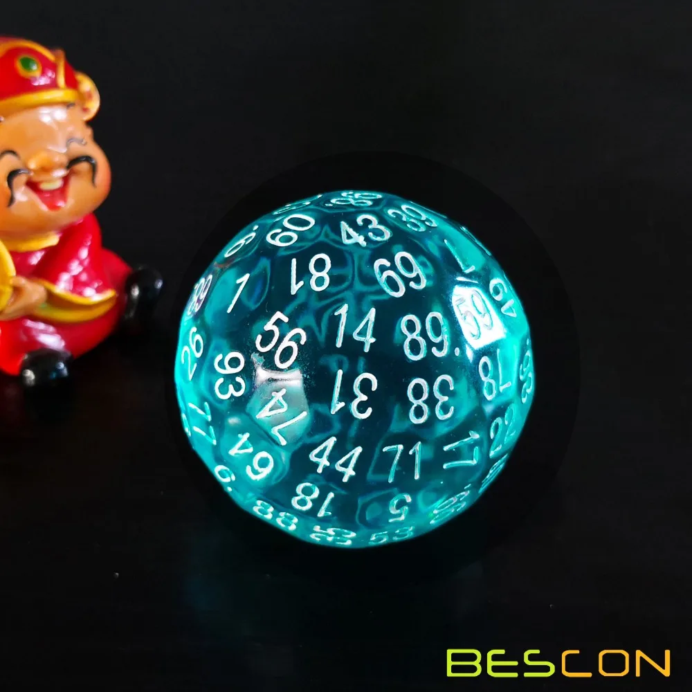Bescon полупрозрачные многогранные кубики 100 кубиков по бокам прозрачный кубик D100