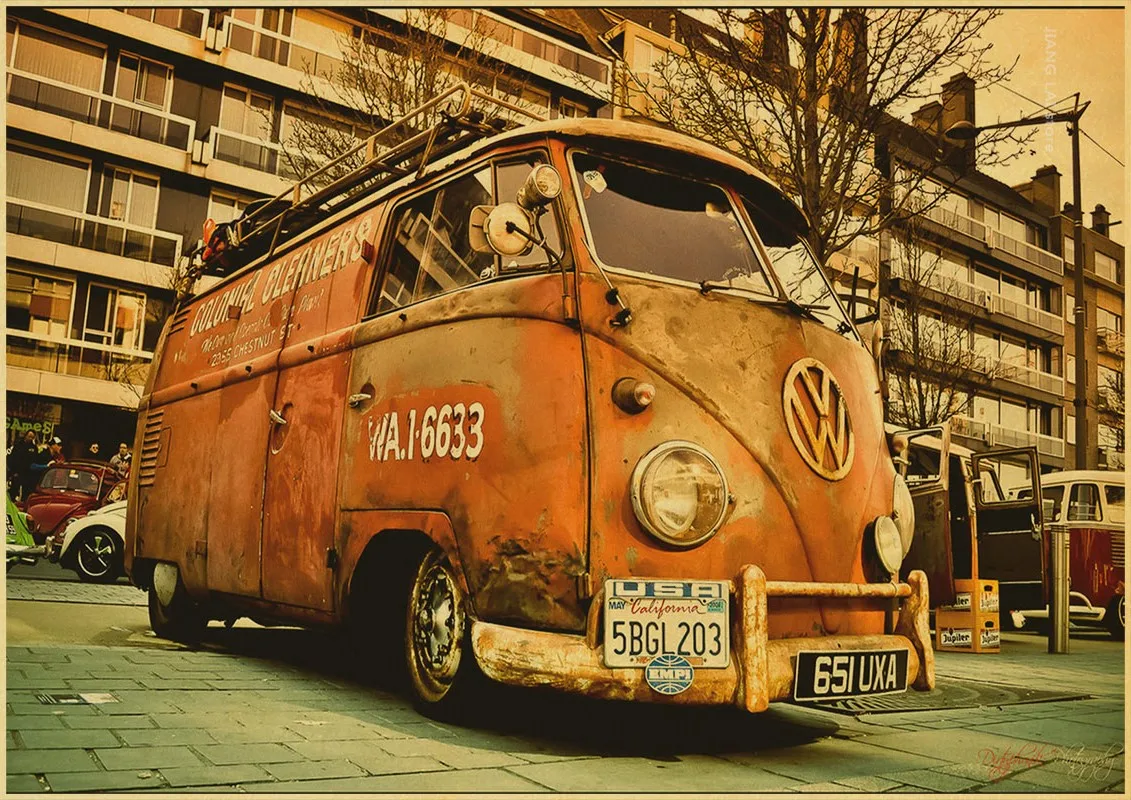 Vw poster vintage acquista a poco prezzo vw poster vintage lotti ... Scala Antica decorazione