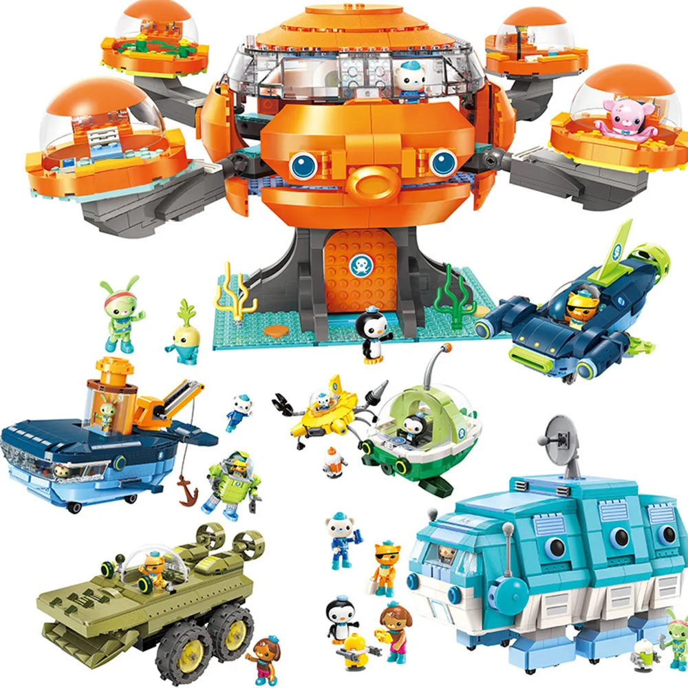 Les Octonauts Octopod Octopus Playset& Barnacles kwazii песо Inkling Duplo ENLIGHTEN кирпич детская игрушка строительный блок Octo-Pod