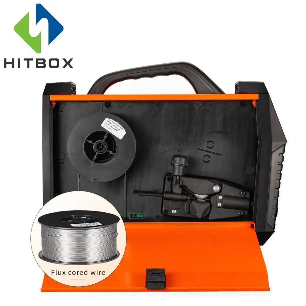 HITBOX MIG Welder 110V MIG Iron Welding Machine MIG100A Gasless Welders For Carbon Steel Welding