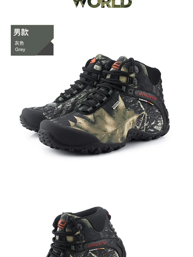 Уличные Eu40-46 мужские карго Тактические камуфляжные водонепроницаемые парусиновые треккинговые ботинки мужские Противоскользящие спортивные альпинистские походные ботинки