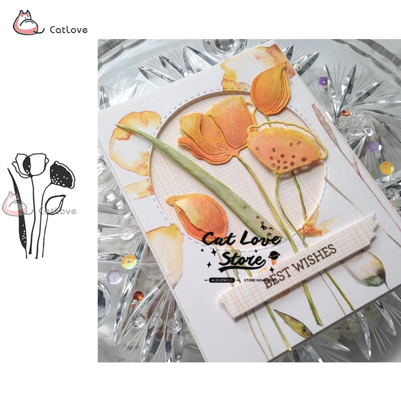 

Flower Plant Metal Cutting Dies Stencils For DIY Scrapbooking Paper Card Decorative Craft Dies Embossing Die Cuts New 2019