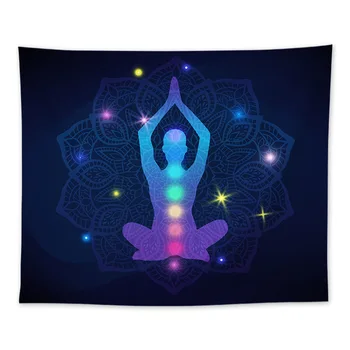 

Lannidaa India Mandala 7 Chakra Tapestry Wall Hanging Bohemian Wall Cloth Hippie Lotus Yoga Tapestry Blanket Printed Table Cloth