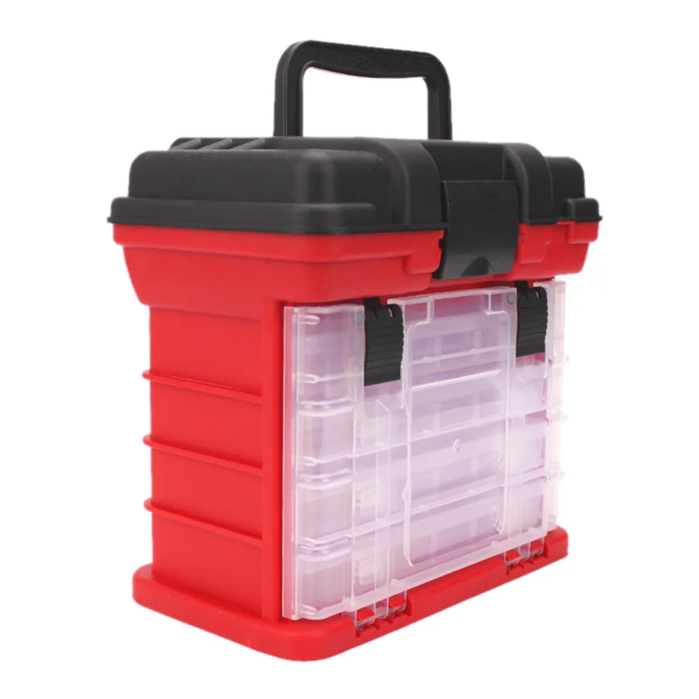 

Portable Fishing Tackle Box 4 Layers Multifunction Sea Boat Storage Case Fishing Tool Accessory Box