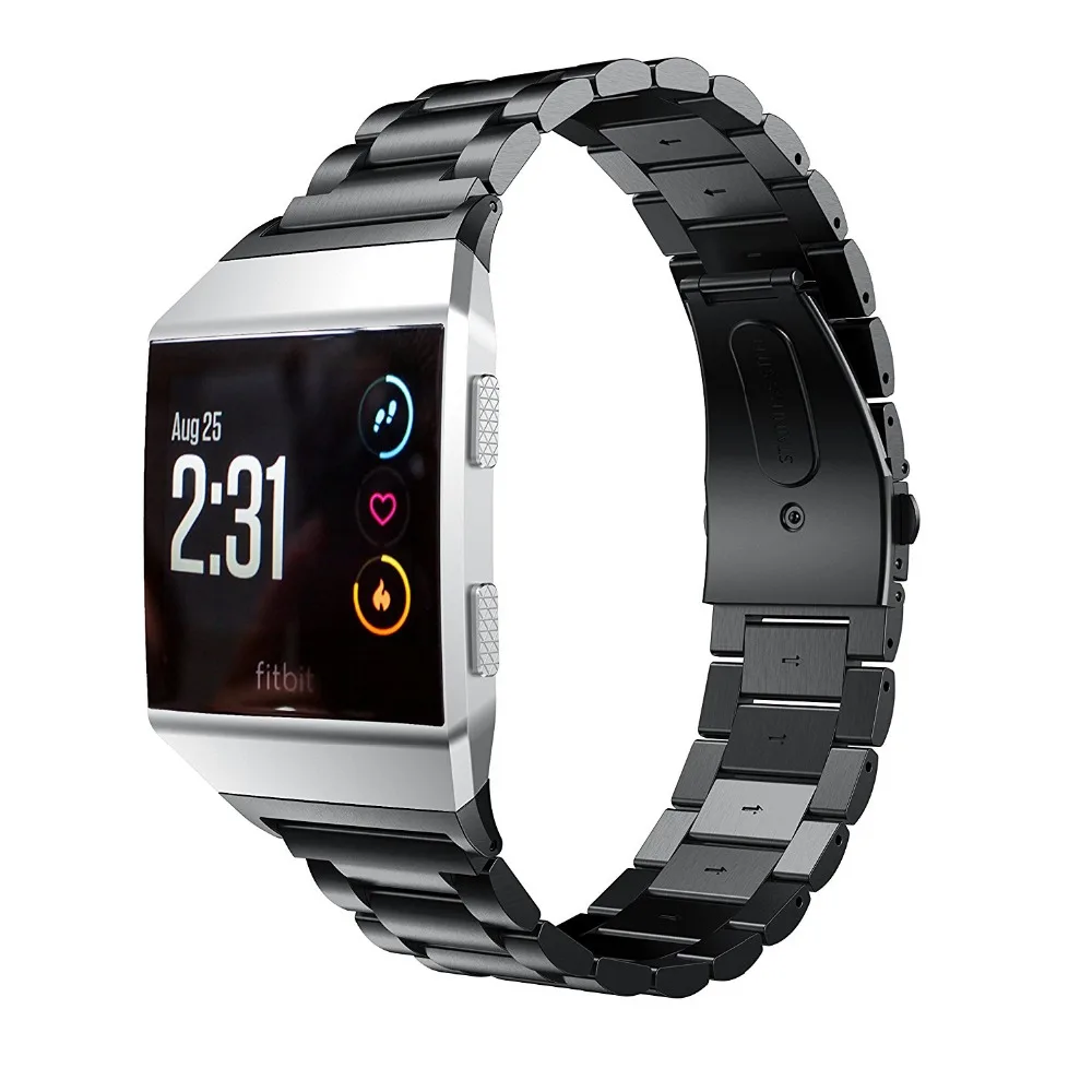

Ktab Smart Accessories for Fitbit Ionic Stainless Steel Strap Smart Watch Band Metal Replacement Band for Fitbit Ionic