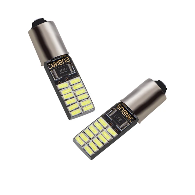 4XCar LED BA9S t4w h6w ba9s t11 Canbus 24 SMD 4014 LED Light Bulb No error led parking car styling Fog light Auto univera lamps