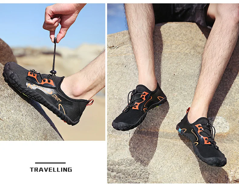 Clorts пять пальцев летние быстросохнущие обувь для пляжного отдыха для Для мужчин Для женщин дышащие шлепанцы для Плавания легкий Быстросохнущие кроссовки