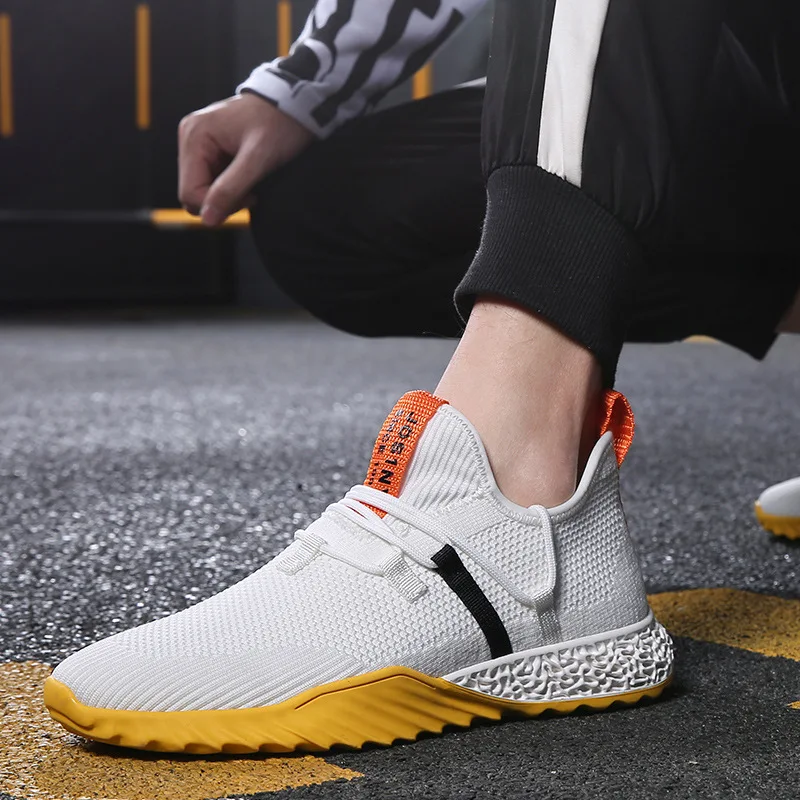 

Fashion wild new sports style casual men's single shoes fly spinning woven mesh tide shoes men's low to help men's shoes