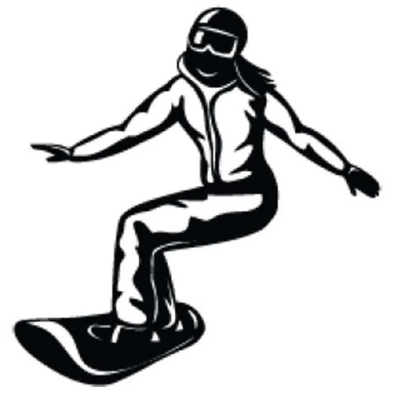Виниловая наклейка на окно ноутбука snowboardder Girl Car I Pad для стенок бампера Auto |