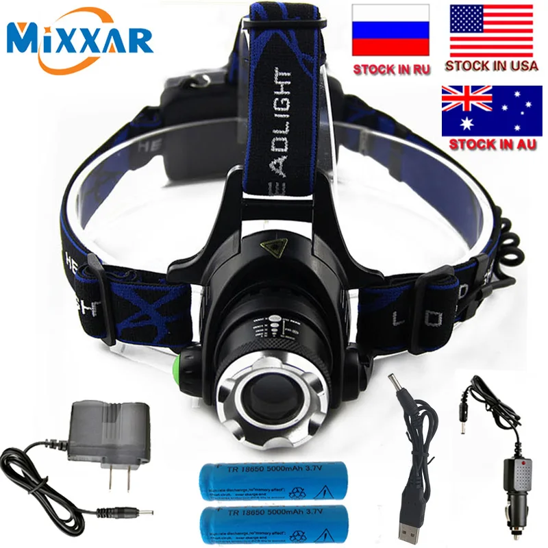

CZK20 6000LM T6 Led Headlamp Zoomable Headlight Waterproof Head Torch flashlight Head lamp Fishing Hunting Light