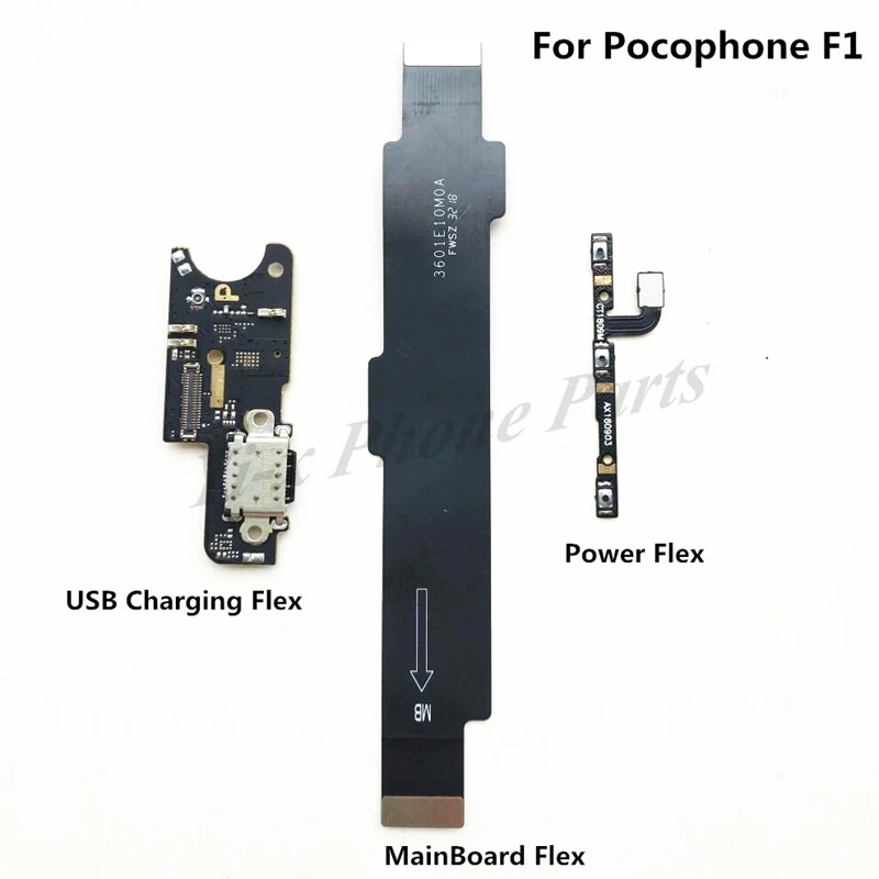 Power Volume Flex Cable &amp USB Charging Charger Board Motherboard MainBoard For Xiaomi Pocophone F1 | Мобильные телефоны и