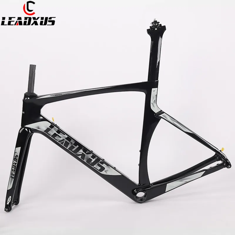 Sale LEADXUS 2019 NV360X Disc Brake Aero Carbon Fiber Road Bike Frame Road Aero Racing Bicycle Frame&Handlebar 45/47/49/52/54/56/58cm 6