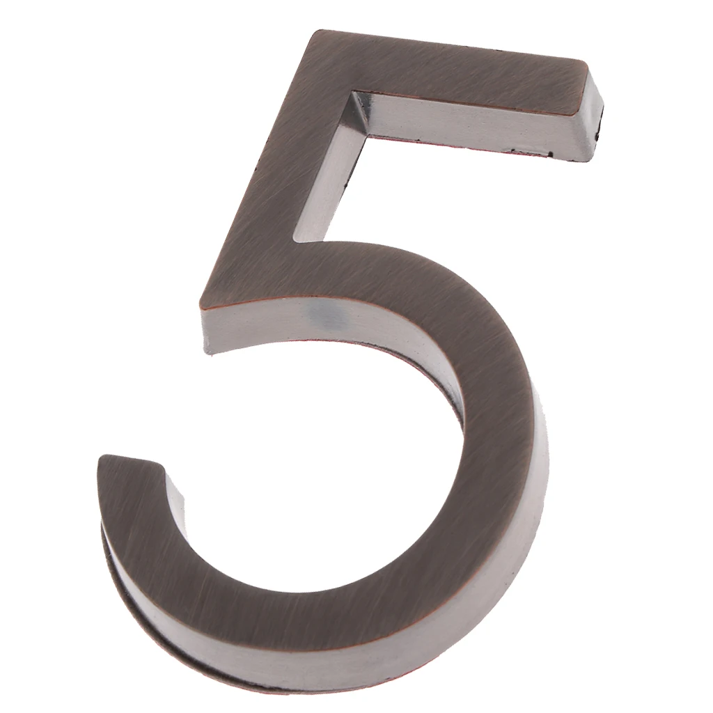 Surface Mounted Door Number Chrome Finish Digits Letter for Shop Bar House Apartment Flat Shop Hotel Display Names Numbers	