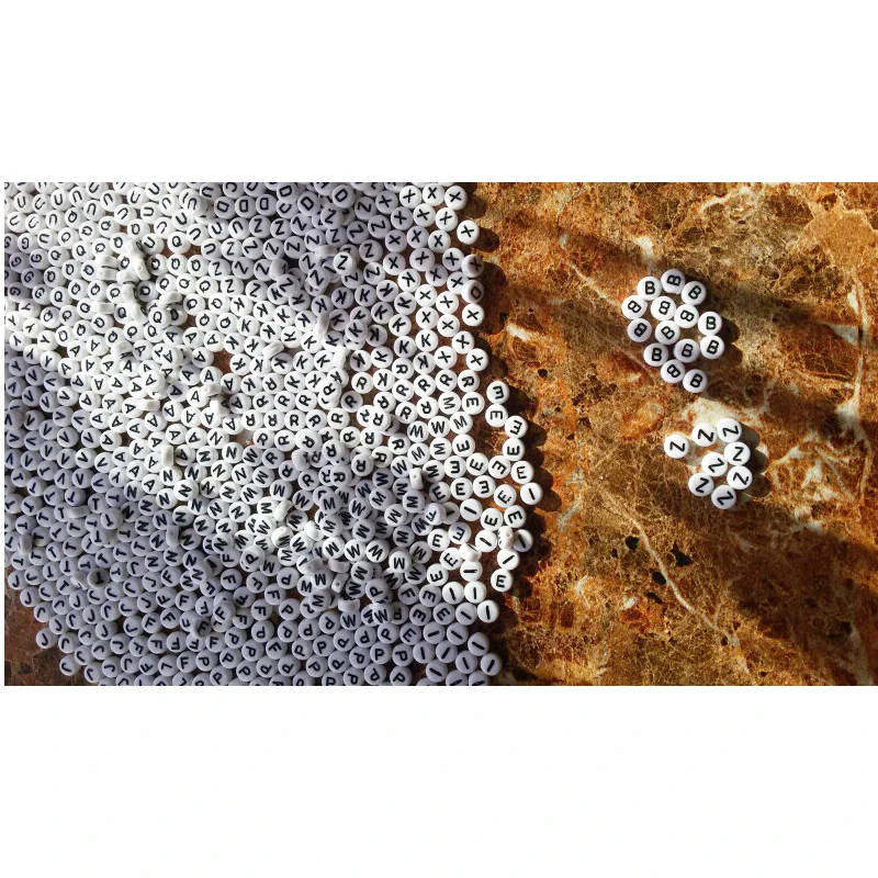 

MJARTORIA 400PCs 6mm White Letter Beads Alphabet Acrylic Beads For Jewelry Making Women Children DIY Bracelet Necklace Findings