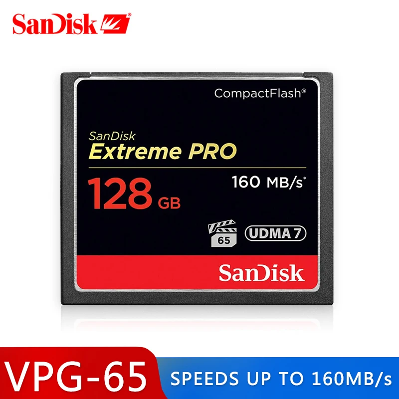 

Sandisk Extreme Pro CF Card 64GB 32GB 128GB Compactflash Memory Card Up to 160MB/s Read Speed for Digital Cameras/DSLR Came
