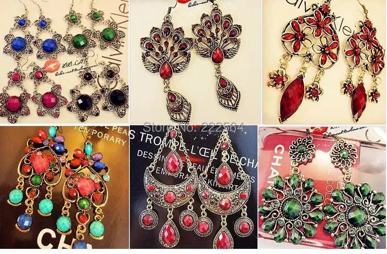 

freeshipping! new National wind restoring ancient ways of Bohemian earrings 50pair/lot, Earrings for women