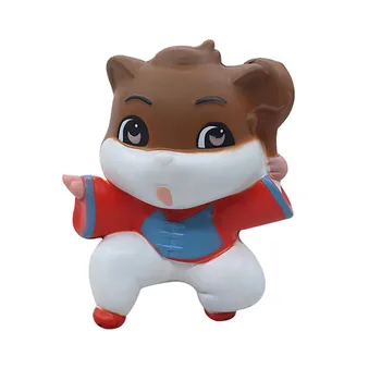 

New Product Simulation Kung Fu Cat Animal Model Slow Rebound Decompression Toy Gift for baby kid F1