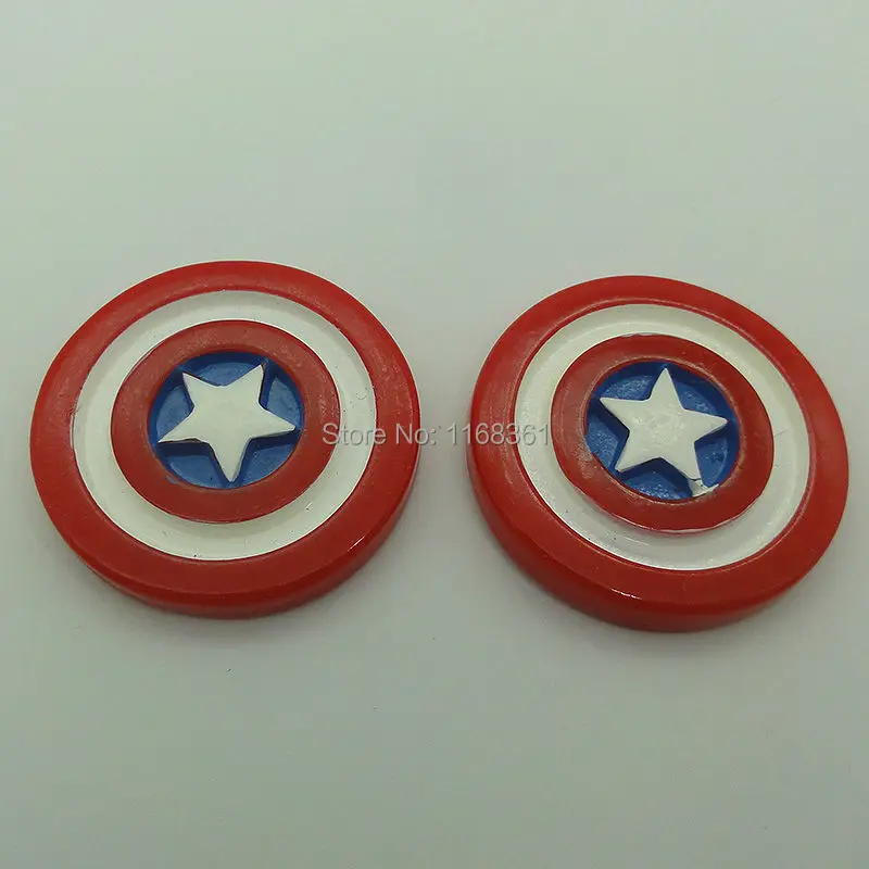 1pcs/lot resin flat back Halloween Captain America logo 35mm Cabochons Scrapbooking Hair Bow DIY Christmas decration C110-2