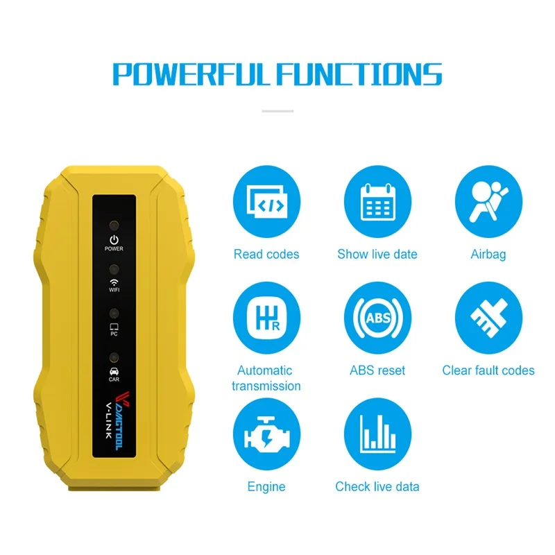 

Truck Diagnostic Tool for Cummins Vdiagtool V-link Adapter Heavy Duty Scann Tool WIFI best than INLINE 6 for J1939/J1708