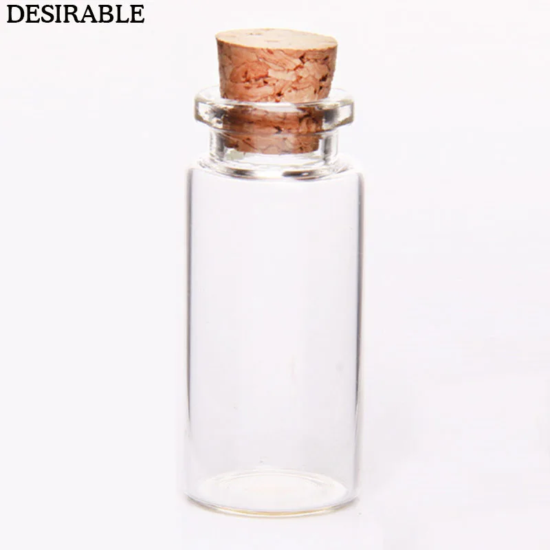 10Pcs 10ml Wish Bottles Tiny Small Empty Clear Cork Glass Bottles Vials For Holiday Wedding home