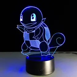 Горячая Новинка Светодиодный 3d-ночник Пикачу из Pokemon Go USB сенсорный выключатель Таблица иллюзия Лампа luminaria-де-меса домашнего декора подарки