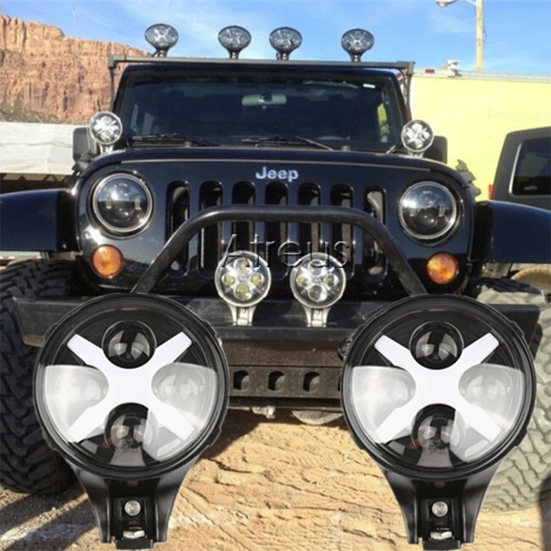 Автомобильные фары Atreus 1X для Jeep 4x4 4WD аксессуары внедорожников с круглыми глазами