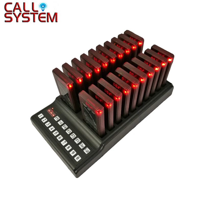 

Queue calling system 1 person buzzer a group of persons by a numeric keyboard and display screen 1 base call 20 pagers