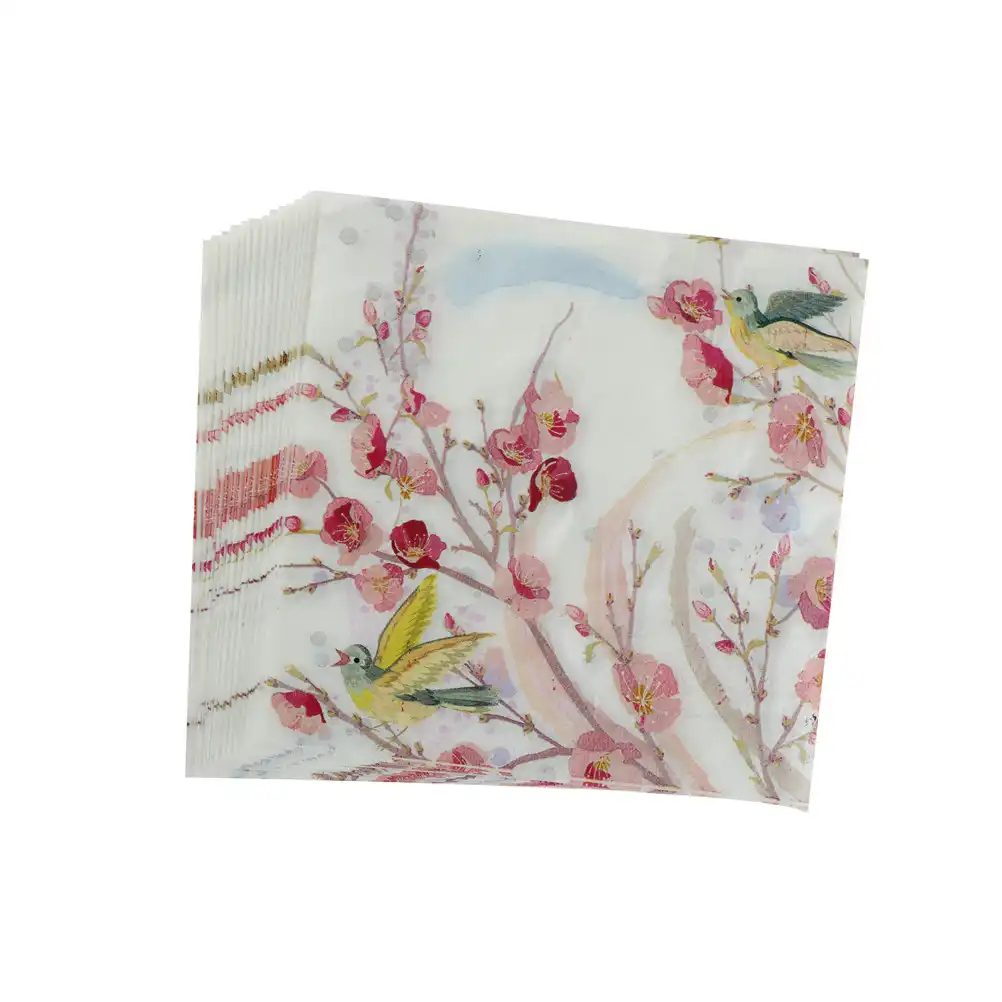 20pcs Printed Flower Paper Napkins For Wedding and Party