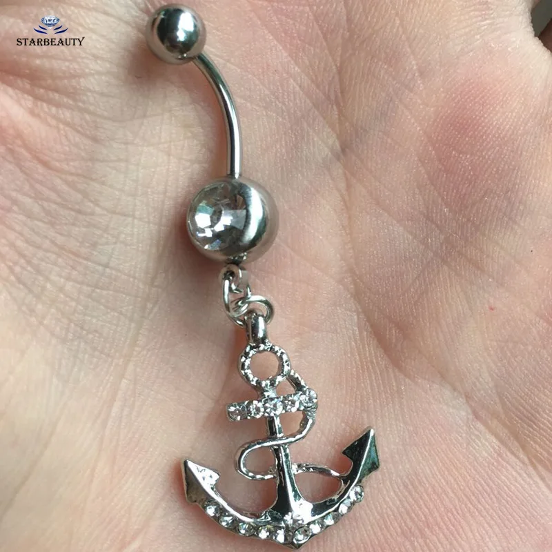 Scorpion Vientre Barra Alta Calidad Oro Cristal Estrás Ombligo Piercing del cuerpo Regalo