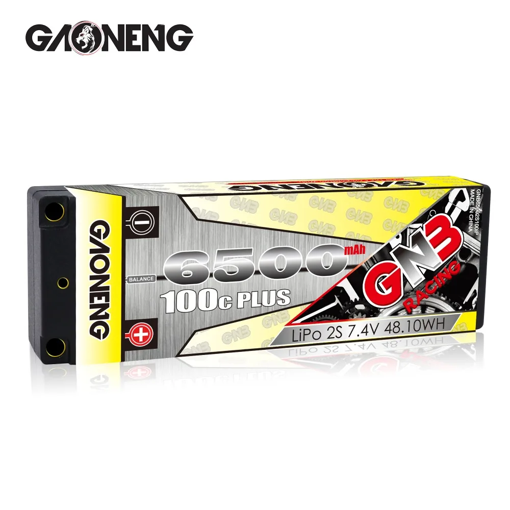 Gaoneng GNB 6500mAh 2S 7,4 V 100C жесткий корпус LiPo аккумулятор с 5,0 мм штекером Deans T XT60 разъем для 1:10 1/10 RC автомобиль RC лодка