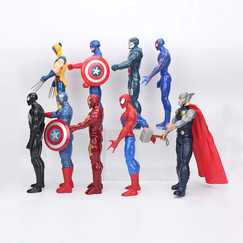 30cm Marvel Avengers 4 Endgame Captain America Ironman Spiderman Thor Ultra Venom Wolverine PVC Action Figure Toy