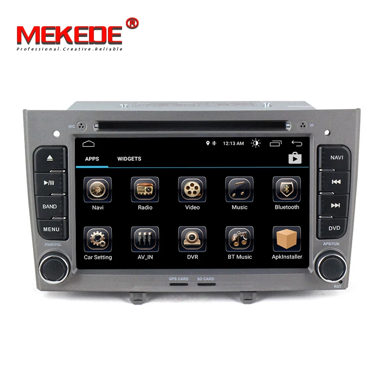 Sale MEKEDE HD 2DIN  Android 8.1 Quad Core Car DVD Player GPS Navi for Peugeot 408 for Peugeot 308 308SW Audio Radio Stereo Head Unit 2
