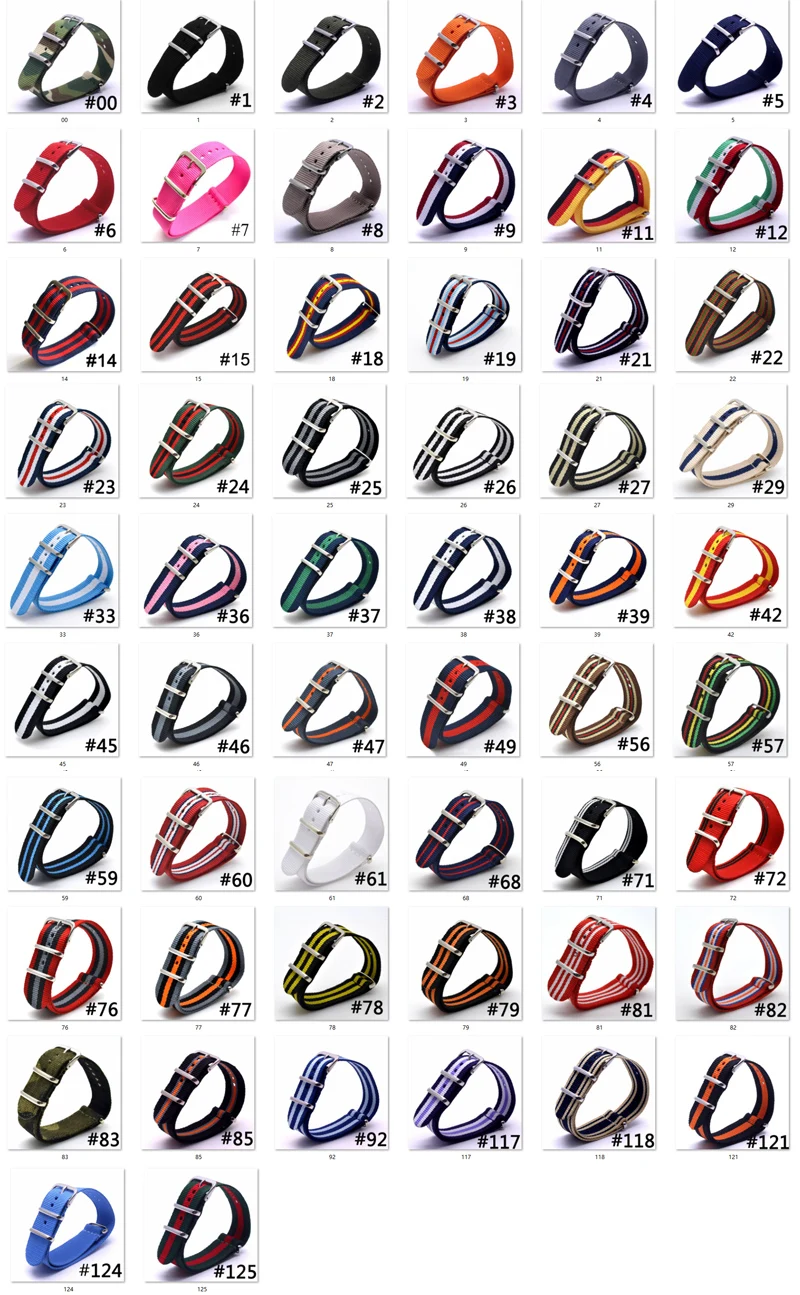 1pcs Nato Strap 22mm Nylon Watch Band Waterproof Watch Strap On For Hours men watchbands 57-83 1pcs Nato Strap 22mm Nylon Watch Band Waterproof Watch Strap On For Hours men watchbands 57-83