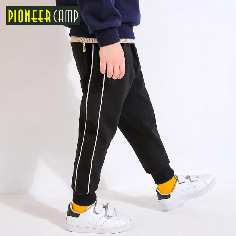 

Pioneer camp new kids winter fleece sweatpants boys children clothes fashion striped pants for boys cotton trousers BZZ810169