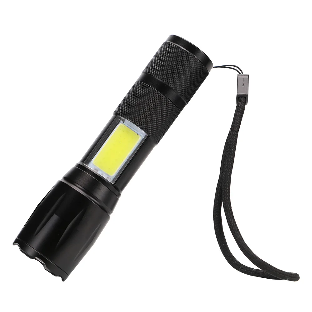 Zoomable CREE XM-L T6 COB светодиодный тактический фонарь COB фонарь, Рабочий фонарь, водонепроницаемый фонарь 18650, высокая яркость