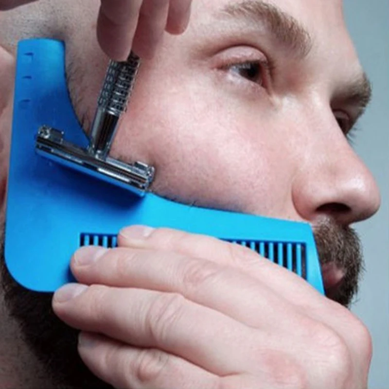 

New Double-side Beard Shaping Styling Template Beard Comb Men Shaving Tools ABS Comb for Hair Beard Trim Template Combs