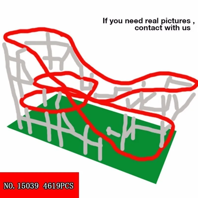 

15039 Roller Coasters Lepin Assembly Square Set compatible Legoinglys 10255 10261 Creator Blocks Toys for Children