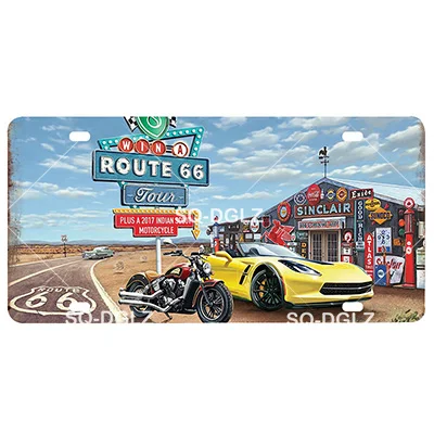 [SQ-DGLZ] Route 66 номерной знак Настенный декор мать дорога Олово знак США дорога металлическая картина "знак" таблички плакат