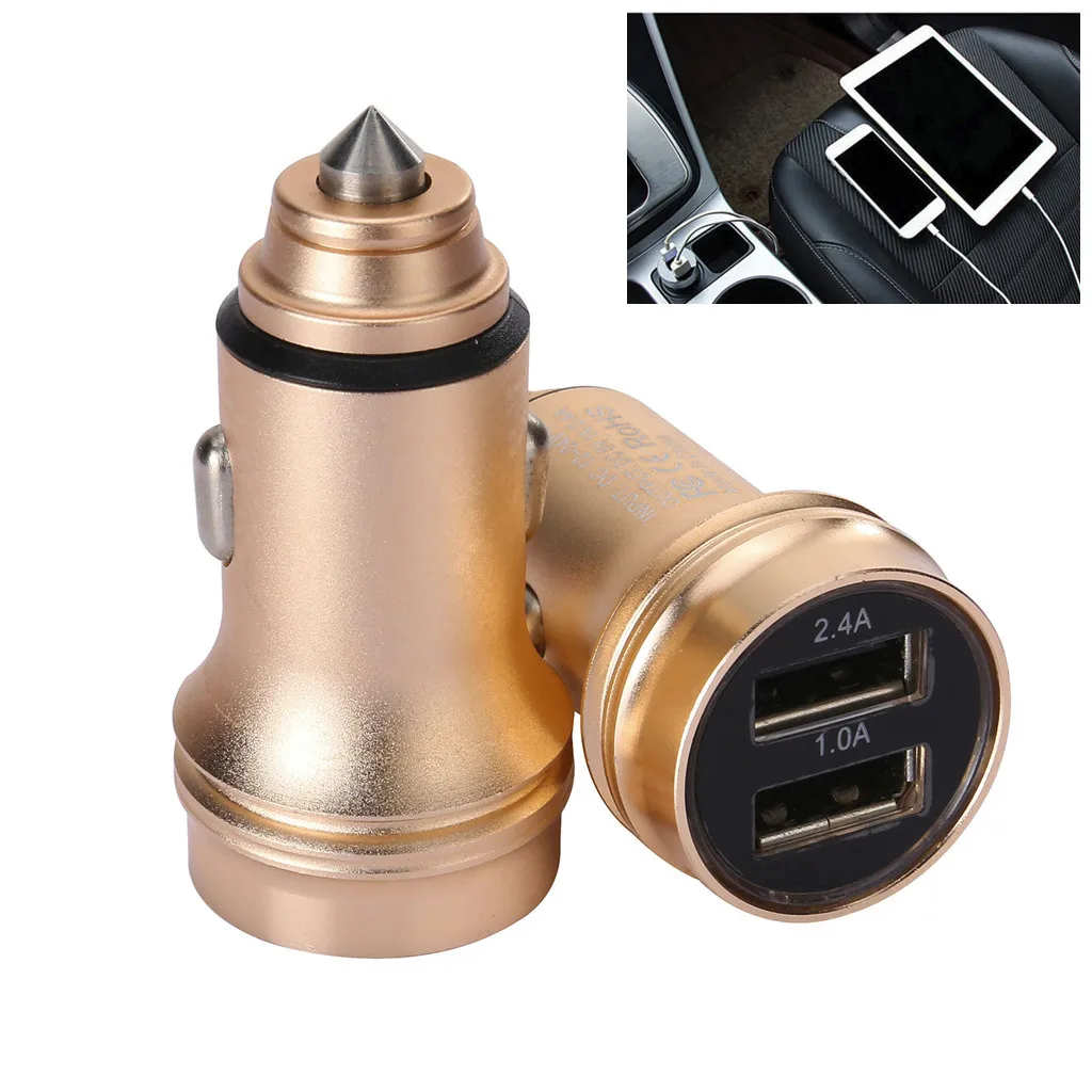 

Cigarette Lighter Plug Car 5V / 2.4A / 1A Fast Charge Dual USB Port Adapter Voltage Smartphone Tablet Charger L0613