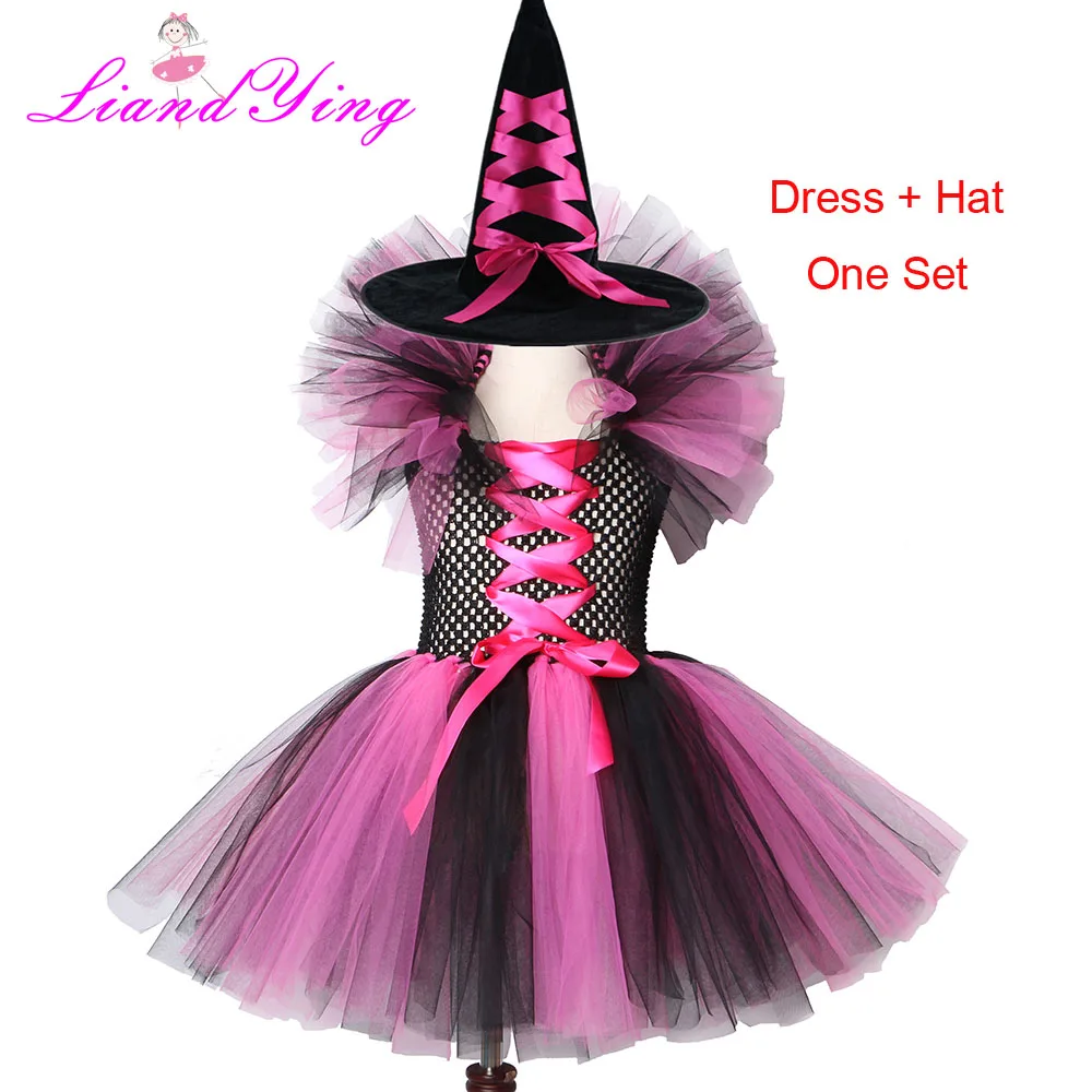 

Girl Tutu Dress with Hat Children Birthday Photo Prop Dress Kids Baby Halloween Costume Handmade Dress